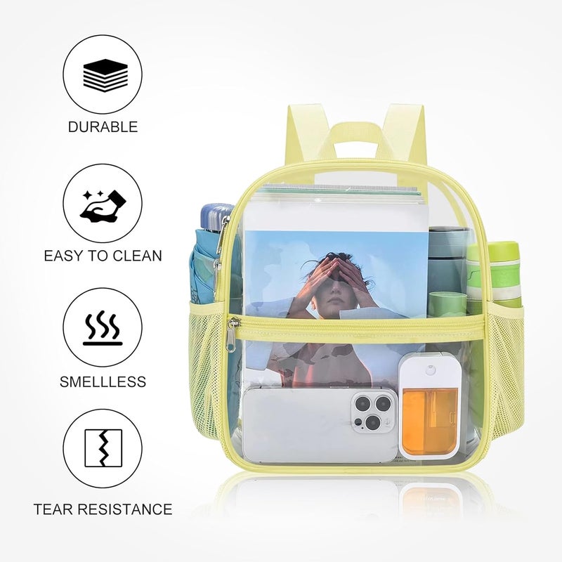 USPECLARE Clear Backpack Stadium Approved 12X11x6, Waterproof Clear Bag Stadium Backpack for Concert Work Sport Event - Image 4